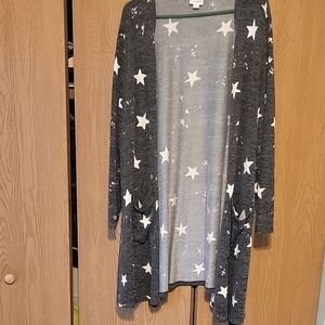 Gray Star Pattern Women's Sweater